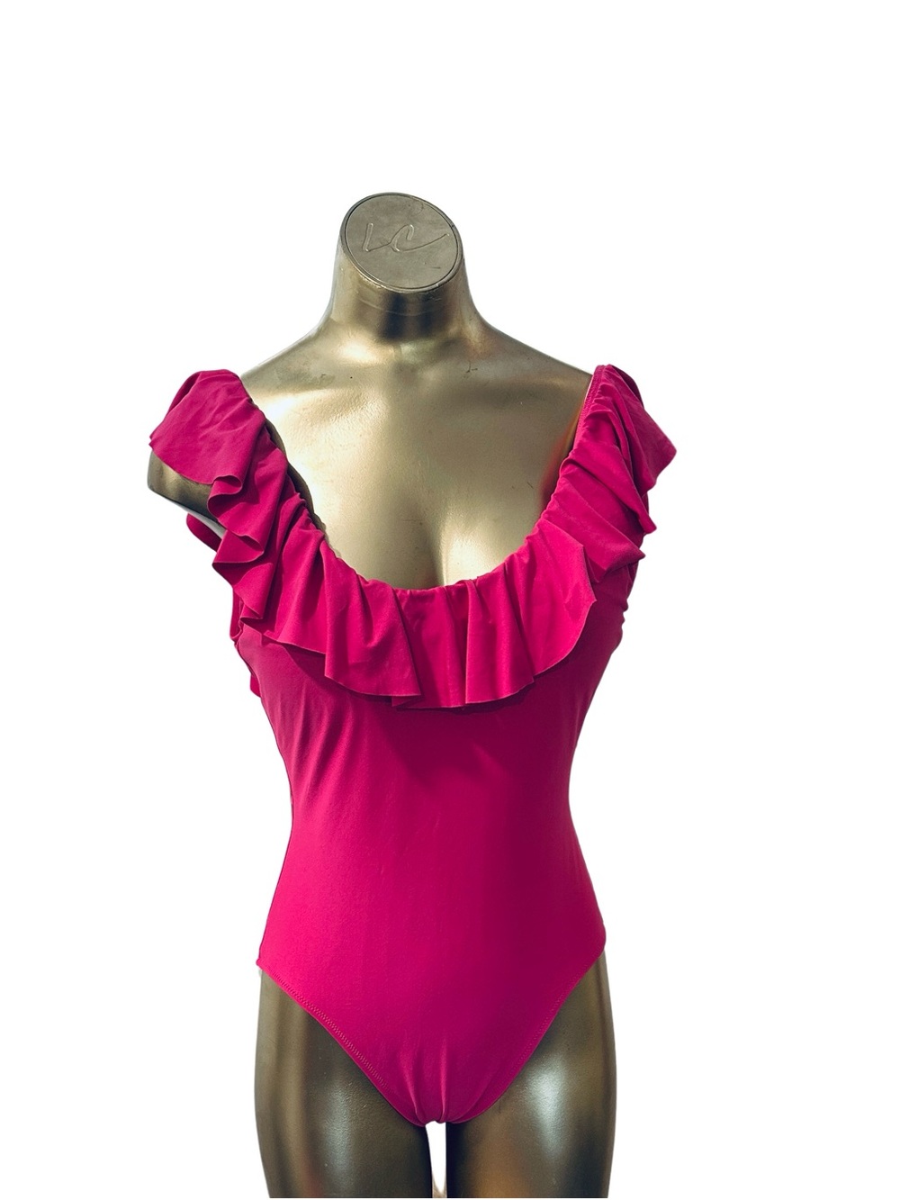 J.Crew One Piece Ruffled Neck Bathing Suit NWOT - Size 10